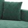 Sofa Sofos komplektas su pagalvėlėmis, 2 dalių, žalias, aksomas
