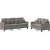 Sofa Sofos komplektas su pagalvėlėmis, 2 dalių, taupe, audinys