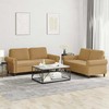 Sofa Sofos komplektas su pagalvėlėmis, 2 dalių, rudas, aksomas