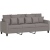 Sofa Sofos komplektas su pagalvėlėmis, 2 dalių, taupe, audinys