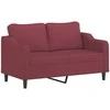 Sofa Sofos komplektas su pagalvėlėmis, 2 dalių, vyno, audinys