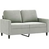 Sofa Sofos komplektas su pagalvėlėmis, 2 dalių, pilkas, aksomas