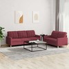 Sofa Sofos komplektas su pagalvėlėmis, 2 dalių, vyno, audinys