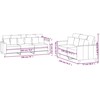 Sofa Sofos komplektas su pagalvėlėmis, 2 dalių, rožinis, aksomas