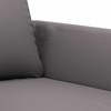 Sofa Sofos komplektas su pagalvėlėmis, 2 dalių, pilkas, dirbtinė oda