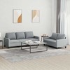 Sofa Sofos komplektas su pagalvėlėmis, 2 dalių, pilkas, audinys