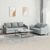 Sofa Sofos komplektas su pagalvėlėmis, 2 dalių, pilkas, audinys