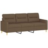 Sofa Sofos komplektas su pagalvėlėmis, 2 dalių, rudas, audinys