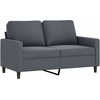 Sofa Sofos komplektas su pagalvėlėmis, 2 dalių, pilkas, aksomas