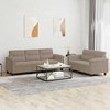 Sofa Sofos komplektas su pagalvėlėmis, 2 dalių, taupe, audinys