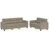 Sofa Sofos komplektas su pagalvėlėmis, 2 dalių, taupe, audinys
