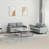 Sofa Sofos komplektas su pagalvėlėmis, 2 dalių, pilkas, audinys