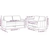 Sofa Sofos komplektas su pagalvėlėmis, 2 dalių, pilkas, aksomas
