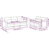 Sofa Sofos komplektas su pagalvėlėmis, 2 dalių, pilkas, audinys