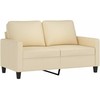 Sofa Sofos komplektas su pagalvėlėmis, 2 dalių, kreminis, audinys
