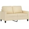 Sofa Sofos komplektas su pagalvėlėmis, 2 dalių, kreminis, audinys