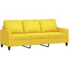 Sofa Sofos komplektas su pagalvėlėmis, 2 dalių, geltonas, audinys