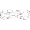 Sofa Sofos komplektas su pagalvėlėmis, 2 dalių, mėlynas, aksomas