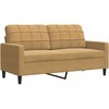 Sofa Sofos komplektas su pagalvėlėmis, 2 dalių, rudas, aksomas