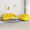 Sofa Sofos komplektas su pagalvėlėmis, 2 dalių, geltonas, audinys