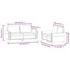 Sofa Sofos komplektas su pagalvėlėmis, 2 dalių, juodas, aksomas