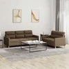 Sofa Sofos komplektas su pagalvėlėmis, 2 dalių, rudas, audinys