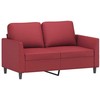 Sofa Sofos komplektas su pagalvėlėmis, 2 dalių, vyno, dirbtinė oda