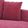 Sofa Sofos komplektas su pagalvėlėmis, 2 dalių, vyno, aksomas