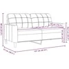 Sofa Sofos komplektas su pagalvėlėmis, 2 dalių, juodas, aksomas