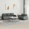 Sofa Sofos komplektas su pagalvėlėmis, 2 dalių, pilkas, audinys