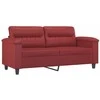 Sofa Sofos komplektas su pagalvėlėmis, 2 dalių, vyno, dirbtinė oda