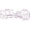 Sofa Sofos komplektas su pagalvėlėmis, 2 dalių, kreminis, audinys