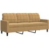 Sofa Sofos komplektas su pagalvėlėmis, 2 dalių, rudas, aksomas
