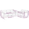 Sofa Sofos komplektas su pagalvėlėmis, 2 dalių, juodas, audinys