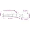 Sofa Sofos komplektas su pagalvėlėmis, 2 dalių, kreminis, aksomas