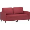 Sofa Sofos komplektas su pagalvėlėmis, 2 dalių, vyno, dirbtinė oda