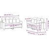 Sofa Sofos komplektas su pagalvėlėmis, 2 dalių, kreminis, audinys