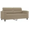 Sofa Sofos komplektas su pagalvėlėmis, 2 dalių, taupe, audinys