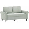 Sofa Sofos komplektas su pagalvėlėmis, 2 dalių, pilkas, aksomas