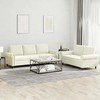 Sofa Sofos komplektas su pagalvėlėmis, 2 dalių, kreminis, aksomas