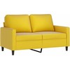 Sofa Sofos komplektas su pagalvėlėmis, 2 dalių, geltonas, aksomas