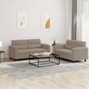 Sofa Sofos komplektas su pagalvėlėmis, 2 dalių, taupe, audinys