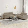 Sofa Sofos komplektas su pagalvėlėmis, 2 dalių, taupe, audinys