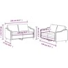 Sofa Sofos komplektas su pagalvėlėmis, 2 dalių, juodas, audinys