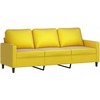 Sofa Sofos komplektas su pagalvėlėmis, 2 dalių, geltonas, aksomas