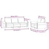Sofa Sofos komplektas su pagalvėlėmis, 2 dalių, rudas, aksomas