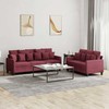 Sofa Sofos komplektas su pagalvėlėmis, 2 dalių, vyno, audinys