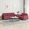 Sofa Sofos komplektas su pagalvėlėmis, 2 dalių, vyno, audinys