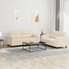 Sofa Sofos komplektas su pagalvėlėmis, 2 dalių, smėlio, audinys