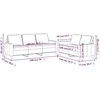Sofa Sofos komplektas su pagalvėlėmis, 2 dalių, mėlynas, aksomas